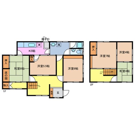 伊勢市浦口戸建の物件間取画像